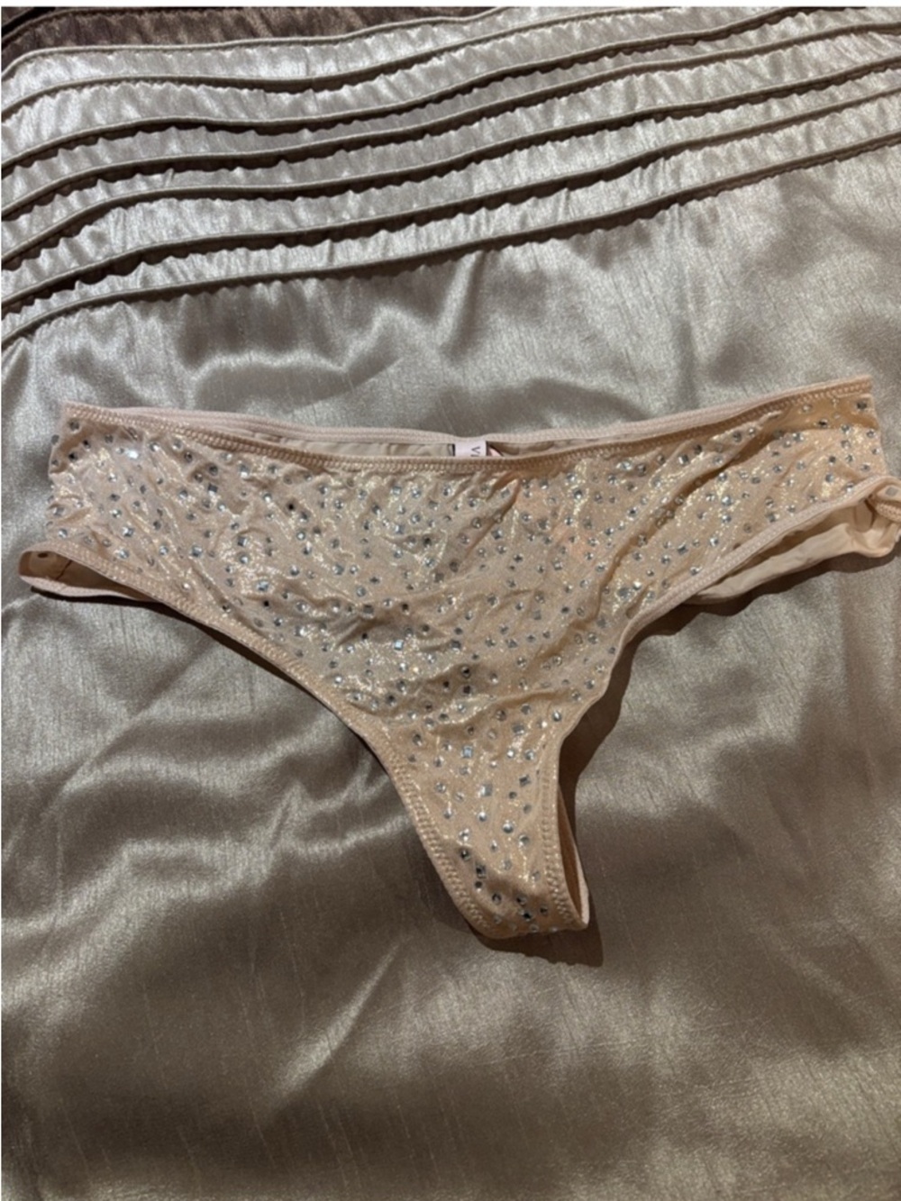 Victoria’s Secret Champagne Rhinestone Underwear